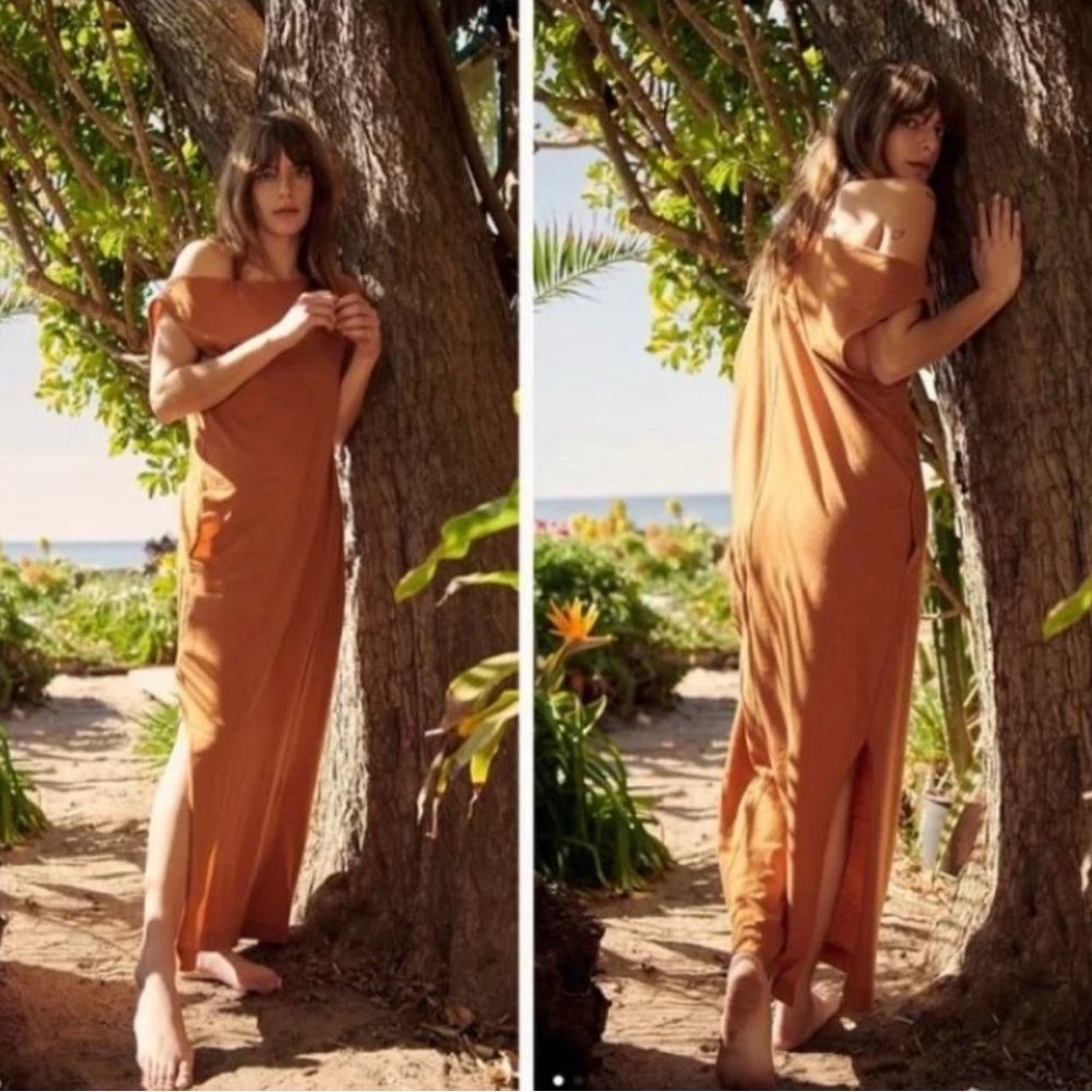 Free People Beach Raquel Midi Off-Shoulder Dress